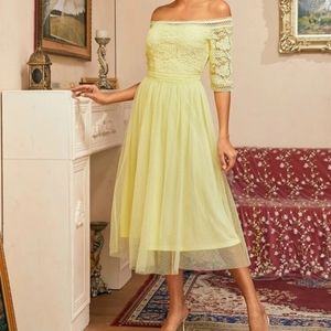 SHEIN Long Off Shoulder Dress